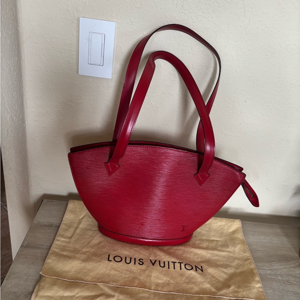 Louis Vuitton St. Jacques Red Epi Leather Tote